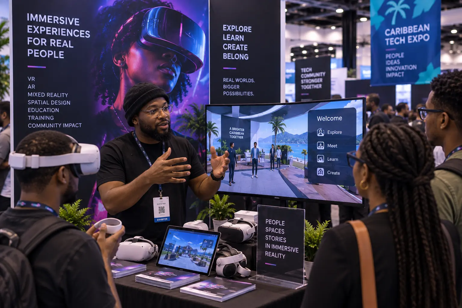 Immersive Tech demonstration at Caribbean Tech Expo