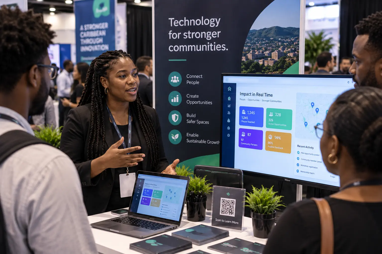 Community Tech demonstration at Caribbean Tech Expo